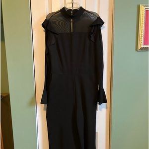 Elegant black/sheer jumpsuit